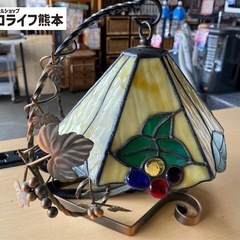 1ヶ所ヒビ割れ有り❗️アンティーク風　ステンドグラスランプ