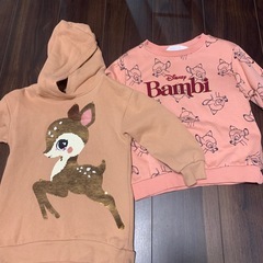 H＆M裏起毛トレーナー２枚　バンビ