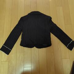 女の子黒ジャケット 130cmの画像