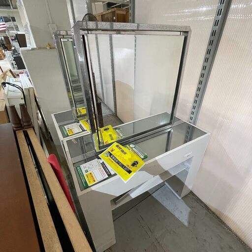 【最終価格!!】ﾐﾗｰ付き収納棚(No:1228081-82/在庫:2台)