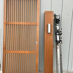 片引き 1枚　　自動ドア　引き戸タイプ　上部レール付　　格子ガラ...