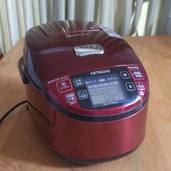 中古　HITACHI　ジャー炊飯器　レッド