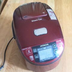 中古　HITACHI　ジャー炊飯器　レッドの画像