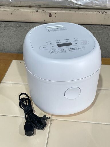 【山善 YAMAZEN】３合マイコン炊飯器 CJR-MO5 2023年 ホワイト 11種メニュー パン焼ける クリーンモード搭載 コンパクト