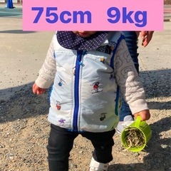 【ノースフェイス】90cmリバーシブルベストの画像