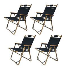【新品未使用】軽量折りたたみチェア × 4脚セット　キャンプ用品...