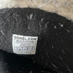 【中古品】SOREL 防水 ウィンターブーツ 黒　22.0cmの画像