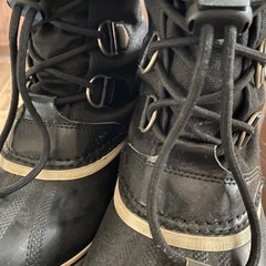 【中古品】SOREL 防水 ウィンターブーツ 黒　22.0cmの画像