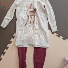 110サイズ　女の子　Gapワンピ、H&Mベストの画像