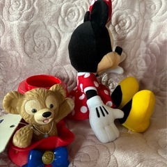 ぬいぐるみ　ミニーちゃん　ダッフィー　キャンディポットの画像