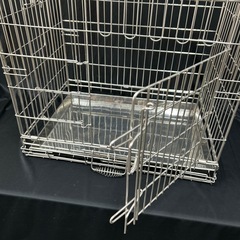 1156😸　ペットケージ ステンレス製 折り畳み可の画像