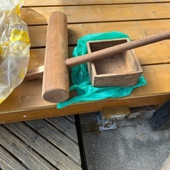 ご購入いただきました 木臼餅つきセットの画像