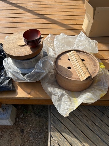 ご購入いただきました 木臼餅つきセット