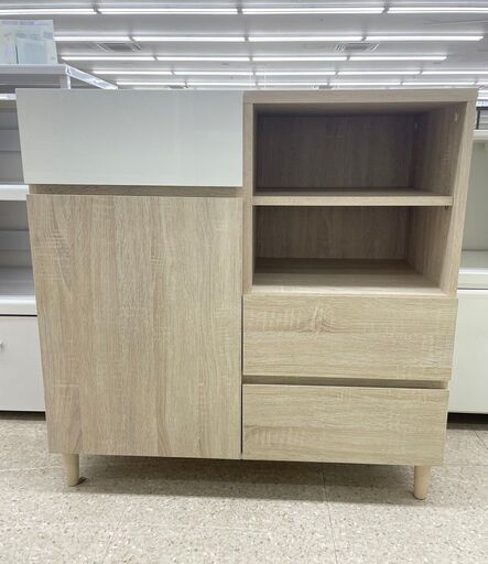 ★ジモティ割あり★  キッチンカウンター 白 H91×D38×W88.5 クリーニング済み TJ9991