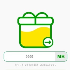 マイネオ　mineo パケットギフト　9999MB