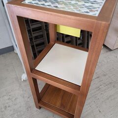 J6220　B-COMPANY　ビーカンパニー　サイドテーブル　ブラウン　クリーニング済　【リユースのサカイ柏店】の画像