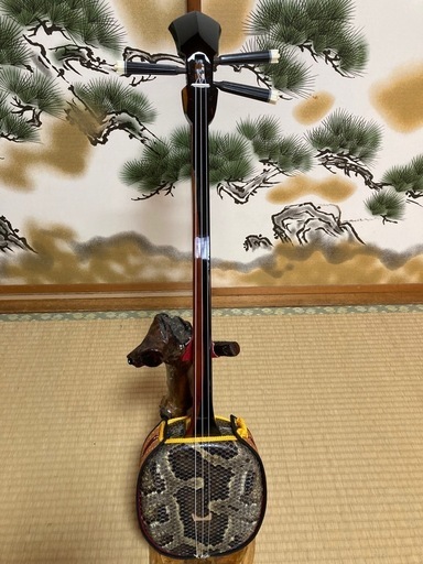 2月6日終了！沖縄三線！クルチ(黒木)知念大工型！「チニンデーク」本皮一枚張り③