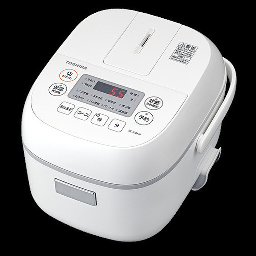 【新品未使用】東芝マイコン炊飯ジャー3合炊きホワイトRC-5MFM②