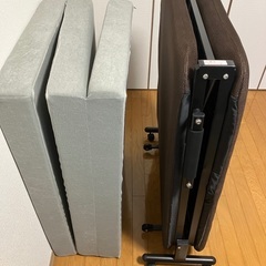 折り畳みベッドシングル MS-01 (マナベインテリアハーツ) + マットレス シングル グレー (タンスのゲン) 受付12/18(水)までの画像