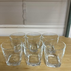 レトロ グラス コップ 6個セットの画像