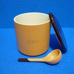 【一部破損あり / イシガキ産業】パラパラドライポット 陶器 フタ・スプ－ン付きの画像
