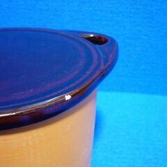 【一部破損あり / イシガキ産業】パラパラドライポット 陶器 フタ・スプ－ン付きの画像
