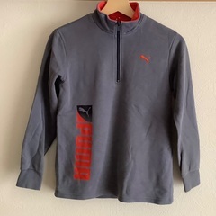 【中古】PUMA／プーマ　キッズ　首元ファスナー　ハイネックジッパー　アウター 140cm 子供用　男の子用の画像