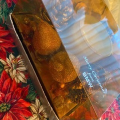 ★BMWノベルティ★クリスマスキャンドル★クリスマス柄ファブリック付きの画像