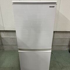 SHARP シャープ 2ドア ノンフロン冷凍冷蔵庫 137L（冷蔵91L、冷凍46L） SJ-D14F-W ホワイト 2020年製 