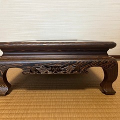 【GO-414】唐木花台 鉄刀木 タガヤサン アンティーク ビンテージの画像