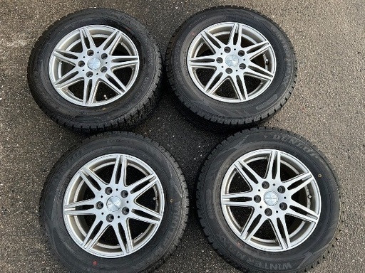 195/65R15 ホイール付きスタッドレスタイヤ 2021年製 DUNLOP WINTER MAXX