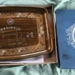 お盆♦靖国神社参拝記念♦木製♦未使用品の画像