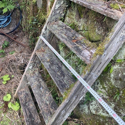 ジャンクガーデン プランター台 プランターラック 木製階段 はしご