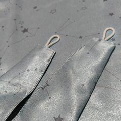 ニトリ、カーテン（水色　星座模様）の画像