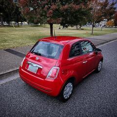 今だけ値下げ！車検2年付き！フィアット 500ツインエアー900cc 低走行63000キロ　タイミングチェーン　 Bluetoothオーディオ ナビ TV付き　女性ワンオーナー　低燃費　九州 大分　の画像
