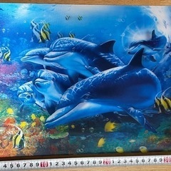 絵画3Dアート(レンチキュラー) イルカ・海の画像