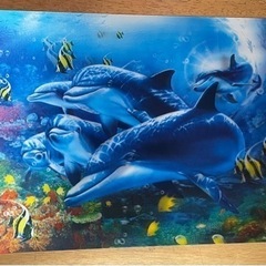 絵画3Dアート(レンチキュラー) イルカ・海