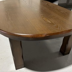 木目 長方形 角円形 折り畳み式 こたつ、幅120cm Used・キレイ