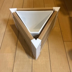 手作り　三角形　植木鉢　カバー　クリスマスツリーにも　ジャンク の画像