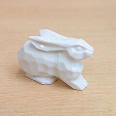 【中古品】【長期保管品】 陶器製　ウサギ　卯　干支　神宮
