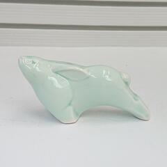 【中古品】【長期保管品】 陶器製　ウサギ　卯　干支