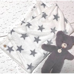 STAR柄 ひざ掛け　お昼寝　ブランケット　おくるみ　毛布　保育...