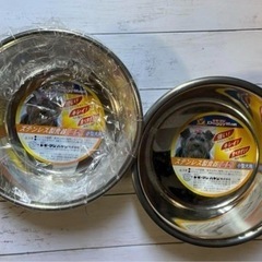【新品】犬 猫 ペット用 ステンレス製 フードボール ペット ボウル 食器 皿の画像
