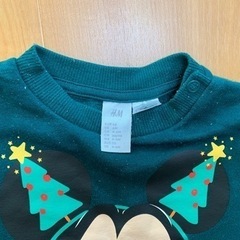 H&M ミッキー　ディズニー　スウェット　クリスマス　6Mの画像