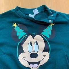 H&M ミッキー　ディズニー　スウェット　クリスマス　6Mの画像