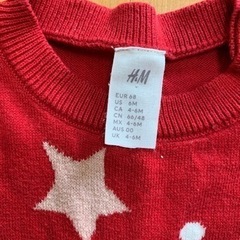H&M クリスマス ニット 4-6M パンツ　ズボンの画像