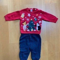 H&M クリスマス ニット 4-6M パンツ　ズボン