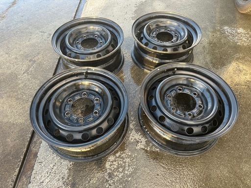 200系ハイエースワイド純正スチールホイール4本セット　6J×15 PCD139.7  6H