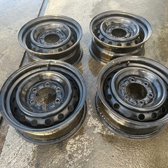 200系ハイエースワイド純正スチールホイール4本セット　6J×15 PCD139.7  6Hの画像