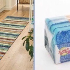 【美品】イケヒコ キッチンマット(アクセントタグ)& スコッチブ...
